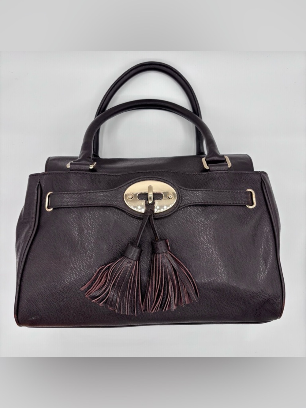 Talbots | Genuine Brown Leather  Tassel Purse | Magnetic Closure